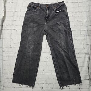 Madewell The Perfect Vintage Wide Leg Jeans In Black Size 31